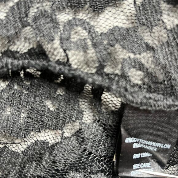 Torrid Cardigan Sweater Womens 2/3 Black Floral Lace Open Front Sheer Plus Flowy - Picture 3 of 10